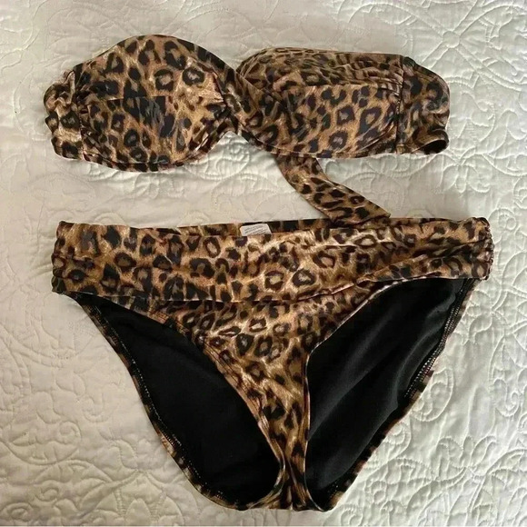 Kenneth Cole leopard two piece Swim Suit - Picture 2 of 7